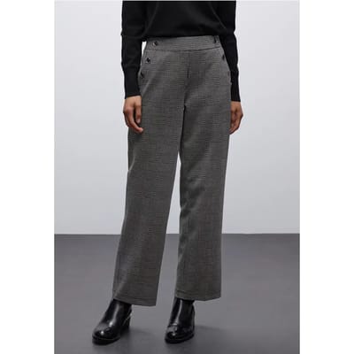 Geruite straight legs broek
