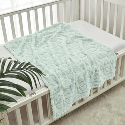 Gezellige Zachte Warme Sherpa Knuffeldeken 75cm x 100cm voor Baby's - Perfect Kraamcadeau