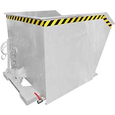 Bauer GU-E 1000 kipcontainer, met zeefplaat & aftapkraan, olie-/waterdicht, geschikt voor vorkheftrucks, B 1280 x D 1640 x H 780 mm, thermisch verzinkt