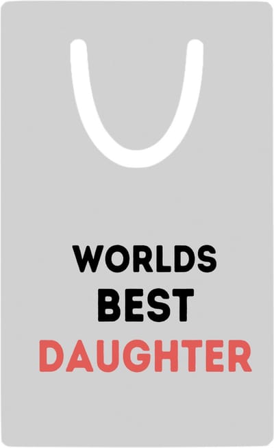 Hacebo® - worlds best daughter metalen boekenlegger - Dochter - de beste dochter - verjaardagscadeau - verjaardag - cadeau - cadeautje voor dochter - dochter artikelen - kado - geschenk - gift Bladwijzer boekenleggers - 7.6 cm x 5cm