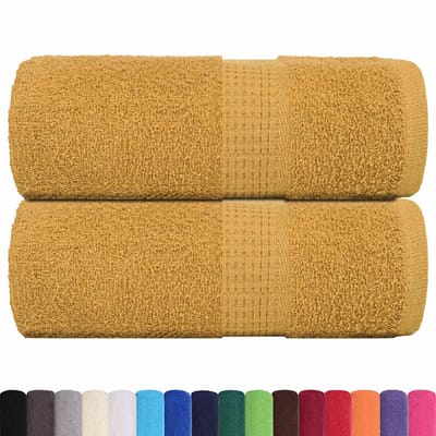 vidaXL - Gastendoekjes - FROGN - 2 - st - 30x50 - cm - 360 - g/m² - goud
