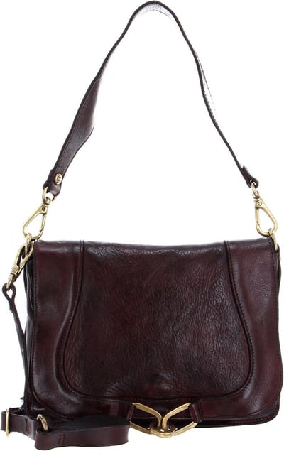 CAMPOMAGGI Leren Schoudertas Crossbody Small Vinaccia Wijnrood