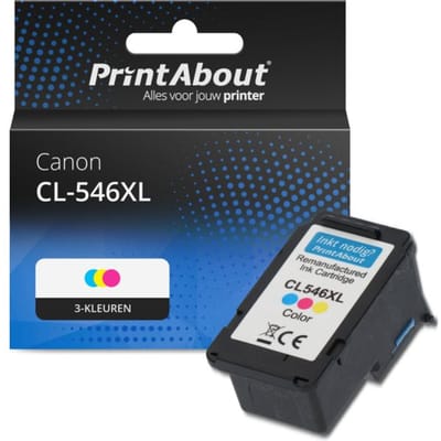 PrintAbout huismerk Inktcartridge CL-546XL 3-kleuren Hoge capaciteit Geschikt voor Canon