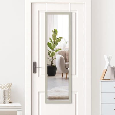 Houten Deurspiegel 122 cm - Volledig Lichaams Mirror voor Slaapkamer en Badkamer