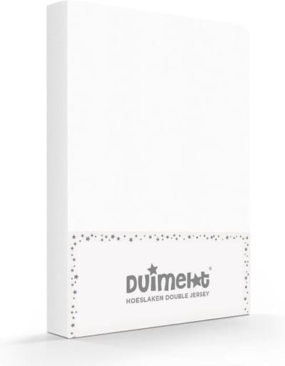 Romanette 100% Zachte Dubbel Jersey Kinder Hoeslaken - 60x120 + 70x140/150 - Wit