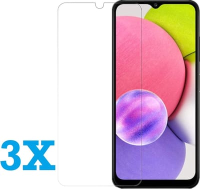 Screenprotector Glas - Tempered Glass Screen Protector Geschikt voor: Samsung Galaxy A03s - 3x