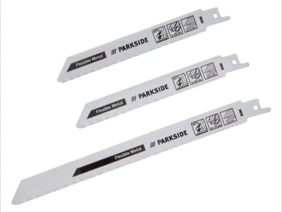 PARKSIDE® Reciprozaagbladen Fijn metaal 3 stuks - geschikt voor platen, buizen en profielen 3 bimetalen zaagbladen – flexibel en breukvast - Voor gangbare reciprozagen (geschikt voor bijv.  Bosch, Hitachi, Makita, Metabo)