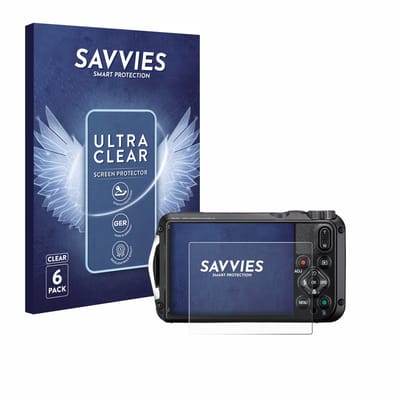 Savvies - Screenprotector voor Ricoh Pentax WG-8 - Folie Beschermfolie transparant 6 Stuks