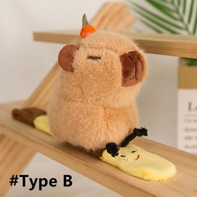 Leuke Capybara Klaparmband - Schuddende Vleugels Trekontwerp, Schattig Dier Draagbaar voor Kinderen Tieners (Fidget Modeaccessoire) brown