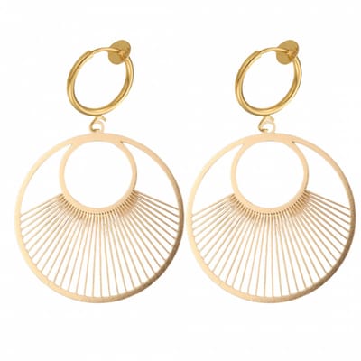Klem oorbellen - goudkleurig - rond - geen gaatje- Charme Bijoux