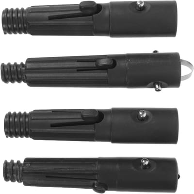 Dweilsteel Accessoires - Telescopische Steel Vervanging - Snelle Montage - Veerclip Bevestiging - 5.11 x 1.38 inch - Zwart