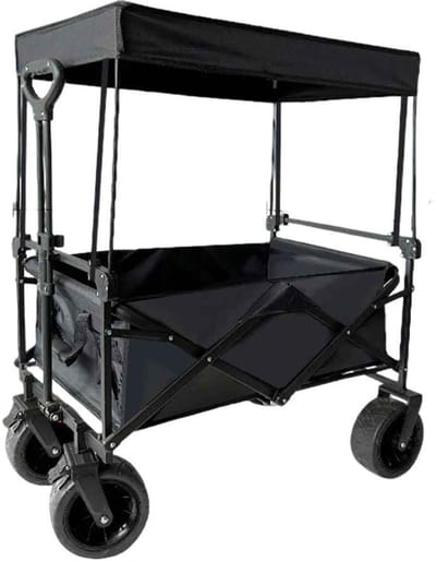 Bruinsma INEX bolderkar - opvouwbare bolderkar - inklapbare bolderkar - opvouwbare kar - 90Lx50Bx59.5H CM - 150L - Zwart