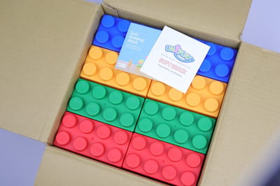Uniplay - zachte bouw blokken - 120 stuks - antiseptisch - vanaf 3 maanden - voor binnen en buiten - makkelijk schoon te maken