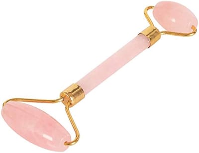 Jade roller - Rozenkwarts - Gezichtsverzorging - Massage tool - Natuursteen - Anti-aging - Bloedcirculatie - Dermaroller - Drainage - Tegen rimpels - Ontspannend - Jonyx