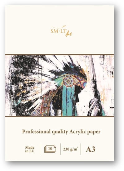 SMLT acryl papierblok A3 420gr luxe FSC papier voor schilderen.