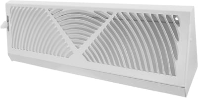 Ventilatierooster Vloer - Plintrooster Afdekking - Luchtstroom Verbeteren - Precisie-engineering Ontwerp - 383 x 117 cm - Zwart