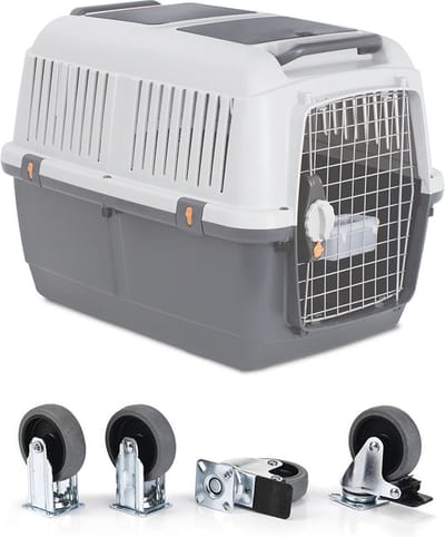 Duvoplus - Reisbench - Hond - Wielen Voor Bracco 7 36x17x8,5cm Zilver - 4st