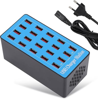Multi-USB-Lader 20-Poorts USB-Hub met Hoge Uitgang voor Smartphones en Tablets