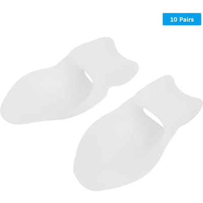 10 Paires Séparateur d'Orteils Réutilisable Silicone Souple Confortable Semelle Intérieure Correction Coussinet de Pied