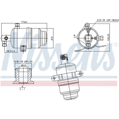 Droger, airconditioningsysteem NISSENS 95763