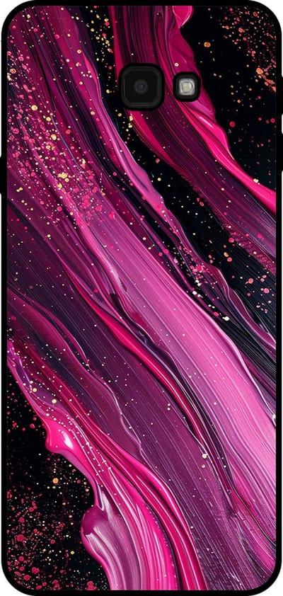 Smartphonica Telefoonhoesje Geschikt voor Samsung Galaxy J4 Plus met marmer opdruk - TPU backcover case marble design - Paars Roze geschikt voor Samsung Galaxy J4 Plus