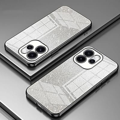 Hoesje geschikt voor Oppo Reno15 - Phonesta Crystal Sparkle Glitter Silicone Back Cover - Zwart