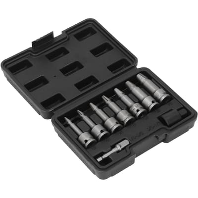 9-delige 3/8 inch Drive Schroef Extractorset Zeskant Easy Out Beschadigde Schroefverwijderaar Kit voor het Verwijderen van Verroeste Gebroken Studs Bouten