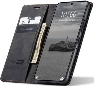 Hoesje geschikt voor Motorole G56 - Book Case Leer Slimline Zwart