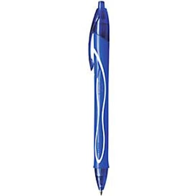 Gelpen BIC Gel-ocity Quick Dry, drukmechanisme, rubberen houder, lijndikte 0,3 mm, 12 stuks, schrijfkleur blauw