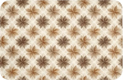 WC mat 60x40 cm - Antislip - Geografisch - Patroon - Bruin - Toiletmat - Vloermat - Douchemat - Toilet tapijt - Toiletmatten