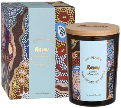 RAWW - Candle-Tropical Breeze - Natuurlijke kaars - Sojawas - Geurkaars met fruitige en zomerse tonen