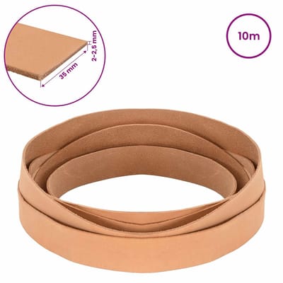 vidaXL - Leren - riem - 1 - Lichtbruin - 1000 - x - 3,5 - cm - Leer