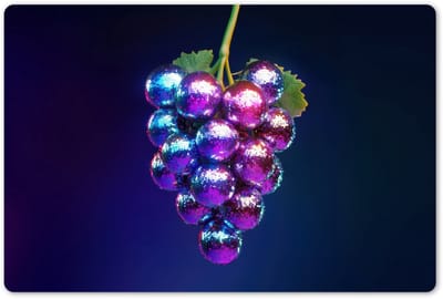 Placemats 45x30 cm - Placemat kunststof - 1 stuk - Paars - Disco - Feest - Druif - Borden onderleggers - Decoratie voor op tafel - Keuken tafeldecoratie accessoires - Vinyl onderlegger - Tafelversiering