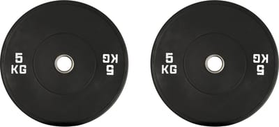 Gym masters | 5 KG (set van 2 stuks) - Olympische Halterschijven / Halterschijf / Bumper Plate - 50 mm - Crossfit / Krachttraining - 5KG / 50mm - bumper plates 50mm - bumperplate