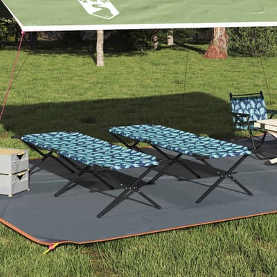vidaXL - Opvouwbaar - Campingbed - 2 - st - Bossen - 210 - x - 80 - x - 46 - cm - Oxford - stof