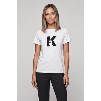 Karl Lagerfeld K Logo Boucle T-shirt White Taglia: XS | Maglie Sportivi Outlet | Donna | Bianco