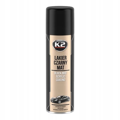 K2 L340 Serie - Mat Zwarte Snel Drooglak - Acryl Basis - 500ml - Binnen- en Buitengebruik