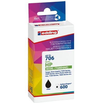 Inktpatroon »EDD-706« vervangt Hewlett Packards »T6N04AE« nr. 303XL