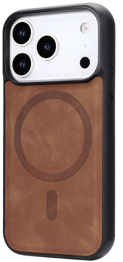 CaseMania Bookcase hoesje geschikt voor Apple iPhone 17 Pro Max - Effen Cognac - Kunstleer - Compatible met MagSafe