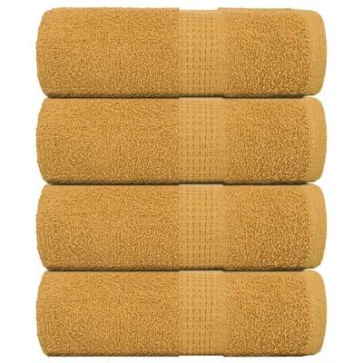 vidaXL - Washandjes - FROGN - 4 - st - 30x30 - cm - 360 - g/m² - goud