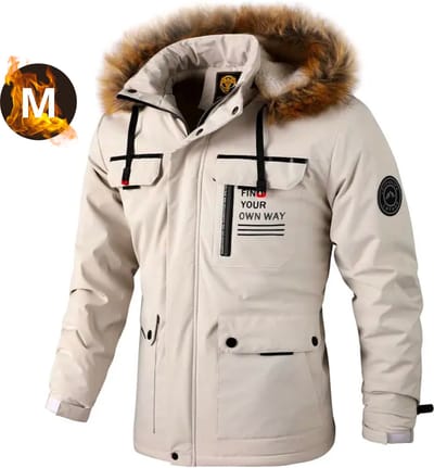 Livano Winterjas Voor Heren - Parka - Winter - Jas - Volwassen - Wit - Maat M