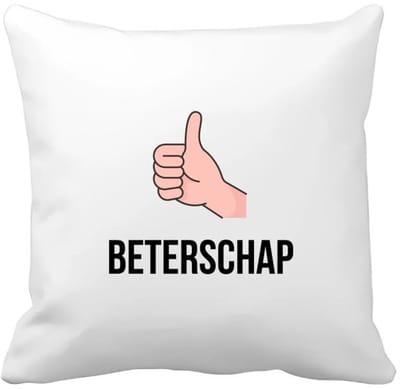Akyol - beterschap duimpje omhoog Kussen hoes - Beterschap - iemand die ziek is of iets gebroken heeft - ziek - koorts - snel beter worden - cadeau - beterschap cadeau - kado - gift - geschenk - 40 bij 40 cm