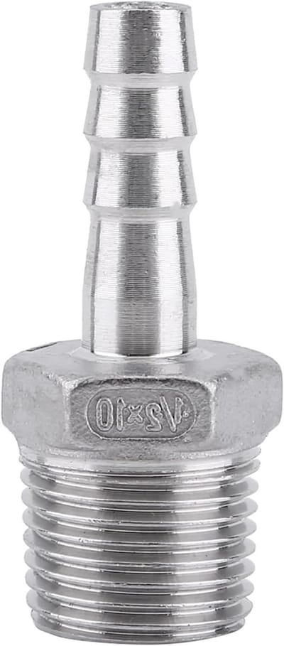 Hoge kwaliteit RVS Slangconnector voor 1/8" tot 3/4" slangen, Male Draad Fitting en Barb Slang Tule Verbinding