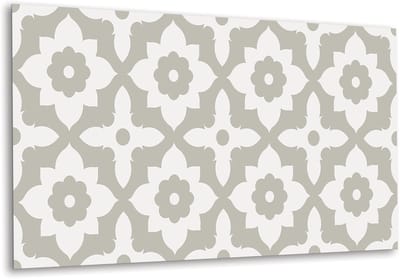 Tulup PVC Wandpaneel - Arabische Bloem Vinyl Wandpaneel - 100 cm x 50 cm - Grijs Vinyl Wandbekleding - 1 stuk - Wandpaneel Zelfklevend - Mozaïek Muurpaneel - Vinyl Wandpaneel - Plaktegels Keuken en Badkamer