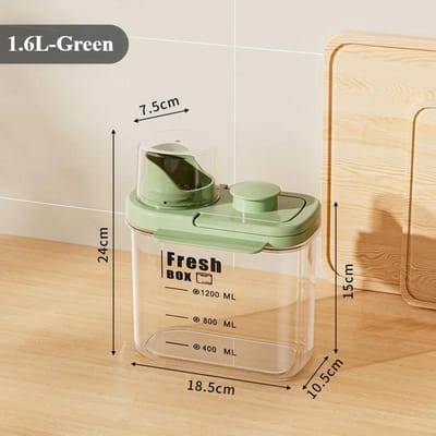 Réservoir de stockage scellé transparent, conteneur de stockage de riz étanche à l'humidité, boîte de céréales de grande capacité pour la maison, boîtes de conservation de cuisine beige