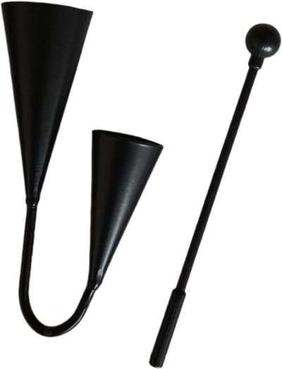 Agogo Bellen - Percussie Instrument - Muzikale Ontwikkeling - Traditioneel Tweetonig - 18x11cm