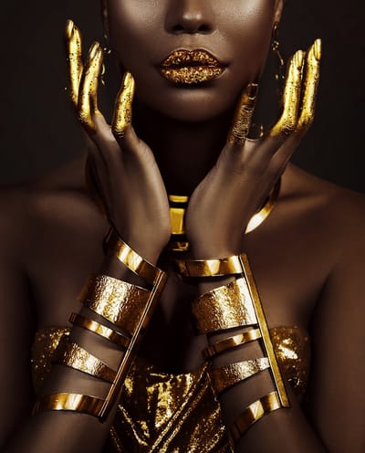 Golden Touch- Kristal Helder Galerie kwaliteit Plexiglas 5mm. - Blind Aluminium Ophang-frame - Luxe wanddecoratie - Fotokunst - professioneel verpakt en gratis bezorgd