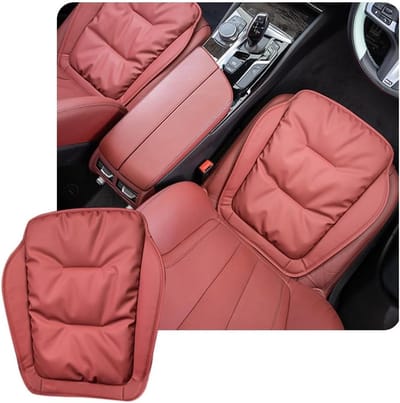 Comfortabele Autostoel Kussen voor Voorstoelen - Antislip Zitting Bescherming, Geschikt voor BMW 1 2 3 4 X1 X2 X5 X7 IX1 IX40 F10 F20 F30 G20 G30 GT - Rood, Verhoogt Rijcomfort en Ondersteuning