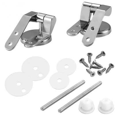 Dailygoods- Toiletbril Scharnieren Vervanging - Zinklegering - Slijtvast - Duurzaam - Accessoires - Geschikt voor alle maten - Toiletdeksel Scharnieren