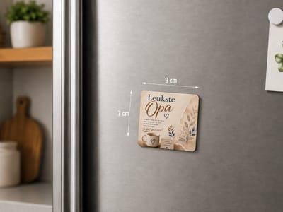 Koelkastmagneet MDF Leukste Opa – Magneet 9x7 cm – Cadeau voor Opa – Bedankje van Kleinkinderen
